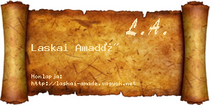 Laskai Amadé névjegykártya